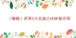「揭晓」世界4大名鼓之OCDP鼓介绍