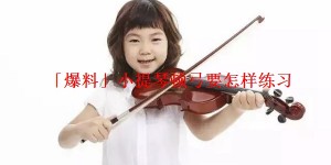「爆料」小提琴顿弓要怎样练习